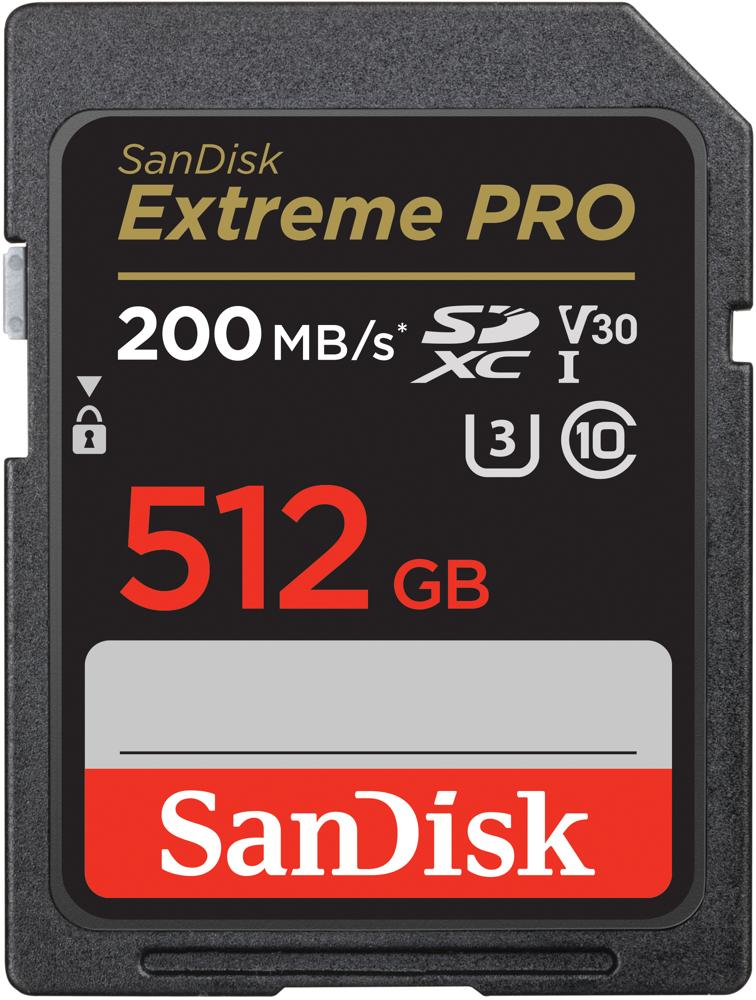 Karta pamięci SanDisk SDXC Extreme Pro 512GB (200MB/s) V30 UHS-I U3/SDSDXXD-512G-GN4IN