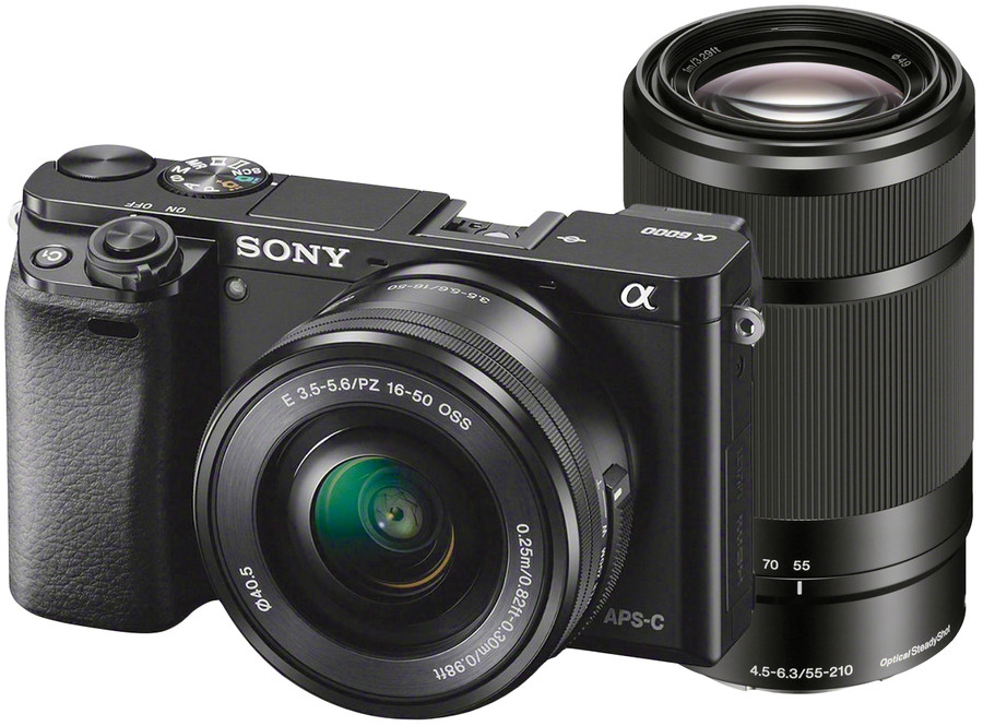 Bezlusterkowiec Sony A6000 + Sony 16-50mm f/3,5-5,6 OSS + Sony E 55-210mm f/4,5-6,3 OSS