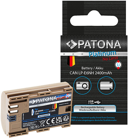 Akumulator Patona zamiennik Canon LP-E6NH z USB-C Platinium - Oferta EXPO2024