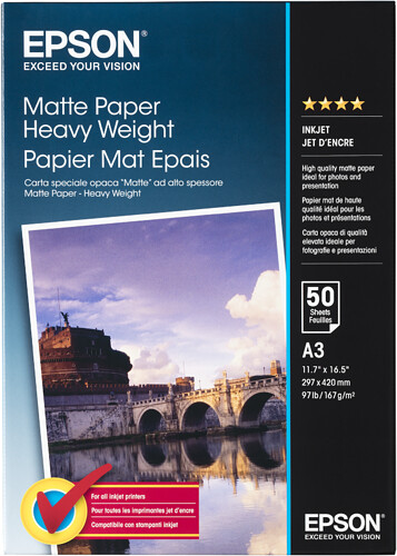 Epson papier matowy HeavyWeight Matte 167g A3/50