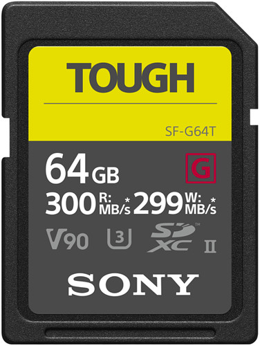 Karta pamięci Sony SDXC 64GB TOUGH 300/299 MB/s (SF-G64T) SF64TG - Oferta EXPO2024