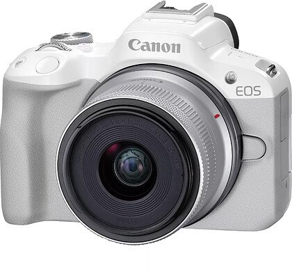 Bezlusterkowiec Canon EOS R50 + RF-S 18-45mm f/4.5-6.3 IS STM (biały) + Gratis statyw Joby GorillaPod