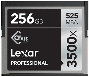 Karta pamięci Lexar cFast 2.0 256GB x3500 (525/445 MB/s) Professional