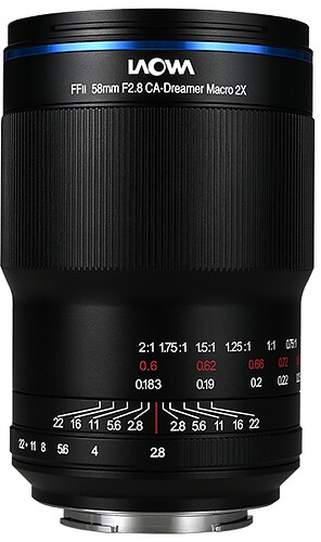 Obiektyw Laowa 58mm f/2,8 Ultra Makro 2x APO - Canon RF - pełna klatka