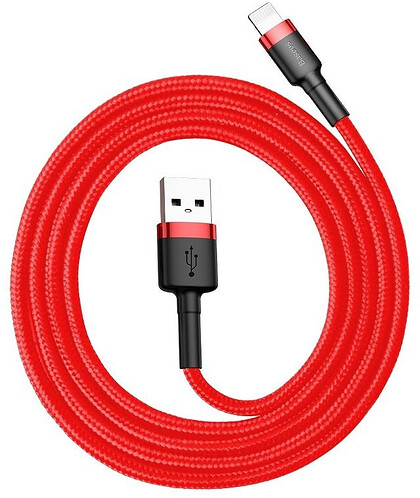 Baseus Kabel Lightning USB Cafule 2.4A 1m czerwony (CALKLF-B09)