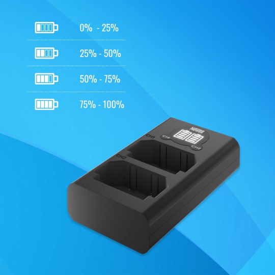 Ładowarka Newell podwójna DL-USB-C do akumulatorów Panasonic DMW-BLF19