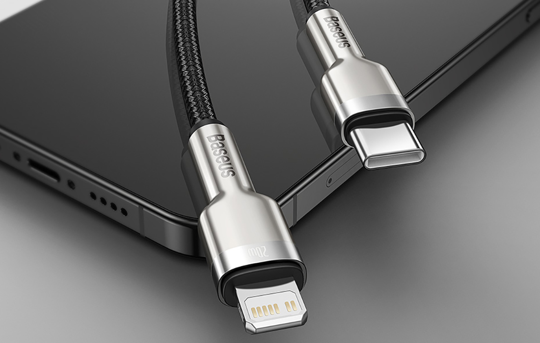 Kabel Baseus CATLJK-A02 USB-C do Lightning umożliwia szybkie ładowanie Twoich urządzeń Apple