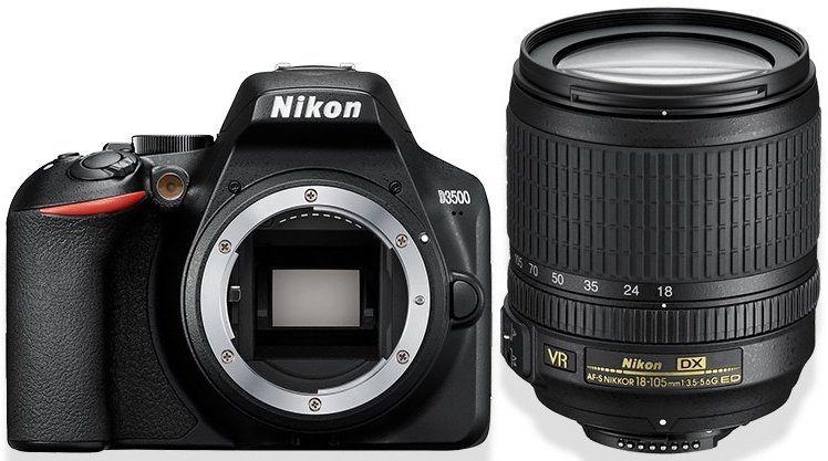 Lustrzanka Nikon D3500 + Nikkor AF-S DX 18-105mm f/3,5-5,6G ED