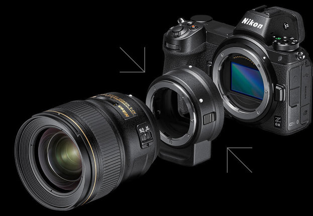 Bezlusterkowiec Nikon Z6 II + 24-70 mm f/4 + adapter Nikon FTZ II