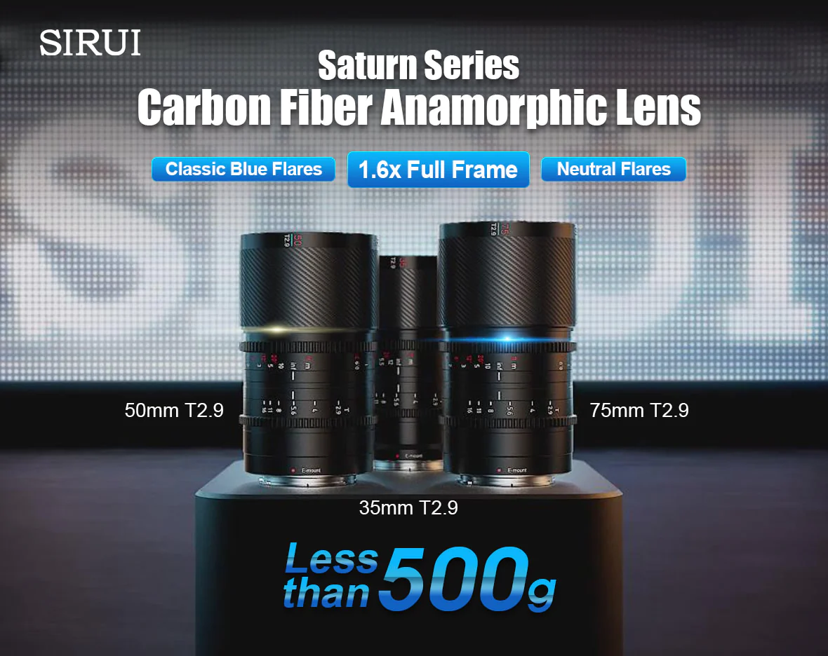 Obiektyw Anamorficzny Sirui SATURN 75mm T/2.9 - 1.6 Squeeze - Fujifilm X