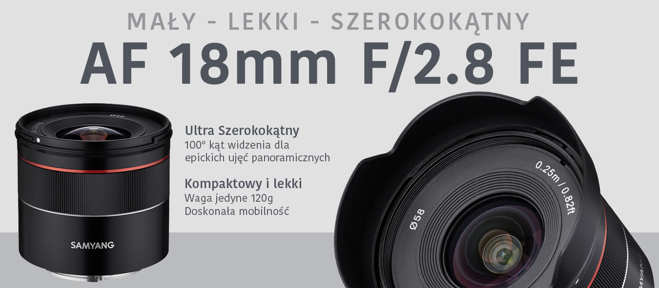 Obiektyw Samyang AF 18mm f/2,8 FE (Sony FE)  + Gratis Lens station !