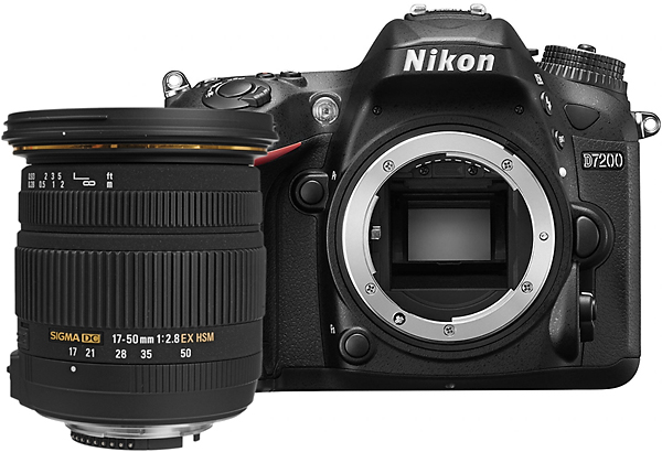 Lustrzanka Nikon D7200 + Sigma 17-50mm f/2,8 EX DC OS HSM + SanDisk SDHC 32GB Extreme (90MB/s) V30 GRATIS!