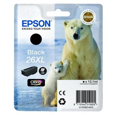 Tusz Epson T2621 BLACK 12,1ml (XL) do XP-600/700/800
