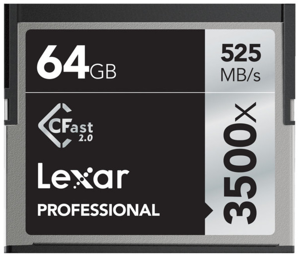 Karta pamięci Lexar cFast 2.0 64GB x3500 (525/445 MB/s) Professional