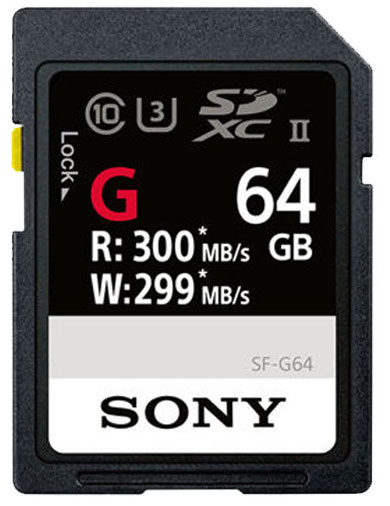 Karta pamięci Sony SF-G series UHS-II 64GB (300/299 MB/s)