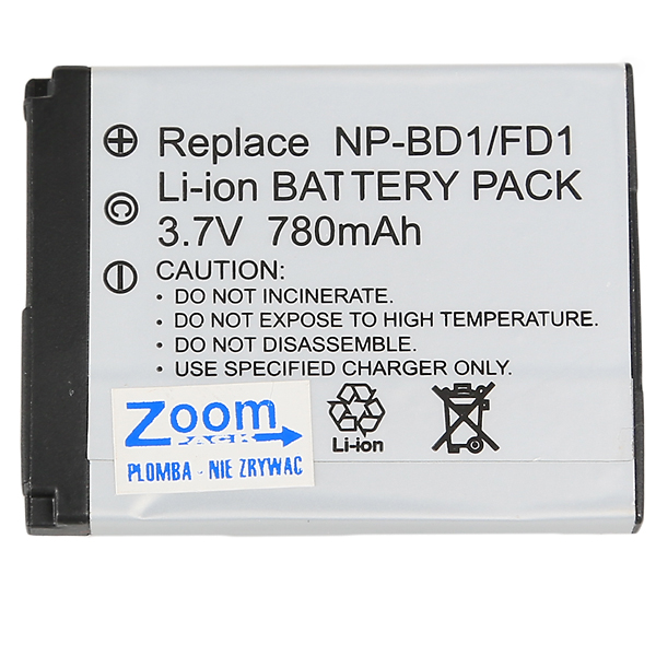 Akumulator Zoom NP-BD1/780mAh Sony