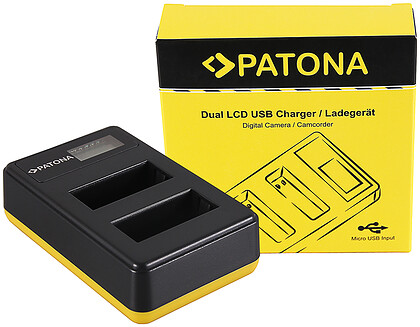 Ładowarka podwójna Patona Dual LCD USB do Canon LP-E17