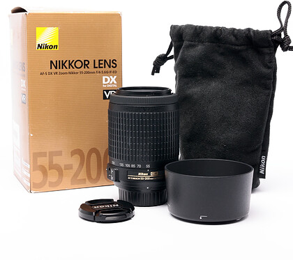 Nikon F Nikkor AF-S DX 55-200 mm f/4-5.6G IF-ED VR - Uszkodzony VR sn:4523845 - Komis