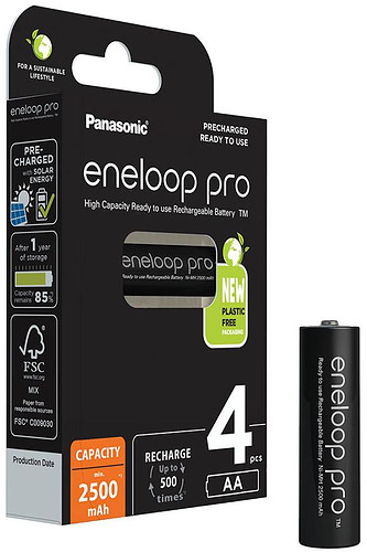 Akumulator Panasonic Eneloop Pro AA (LR6) 2500mAh /4szt (BK-3HCDE/4BE)