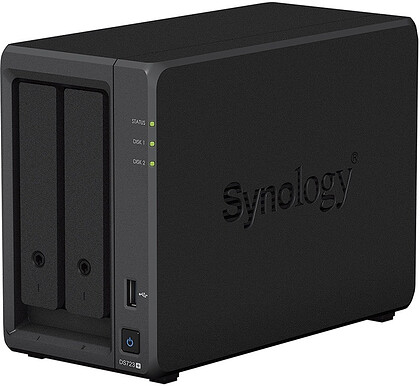 Serwer Synology NAS DS723+ 2x0HDD 2GB DDR4 AMD R1600 2x3,1Ghz 1xUSB 3.0 2xRJ-45