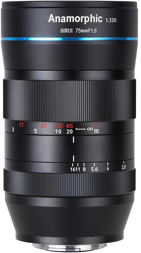 Obiektyw Sirui 75mm f/1.8 1,33X Anamorphic (Canon EF-M) - PROMOCJA