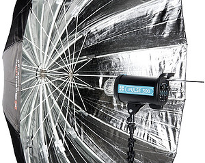 Quadralite parasolka paraboliczna Space 150 cm srebrna
