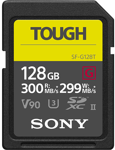 Karta pamięci Sony SDXC 128GB TOUGH 300/299 MB/s SF-G (SF-G128T) (SFG1TG)
