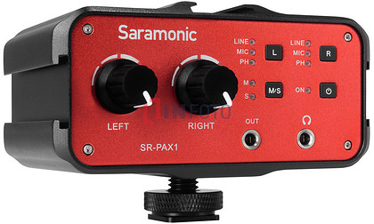 Adapter audio Saramonic SR-PAX1 - dwukanałowy aktywny