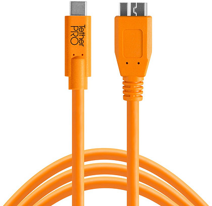 Przewód TetherPro USB-C - Micro-B pomarańczowy