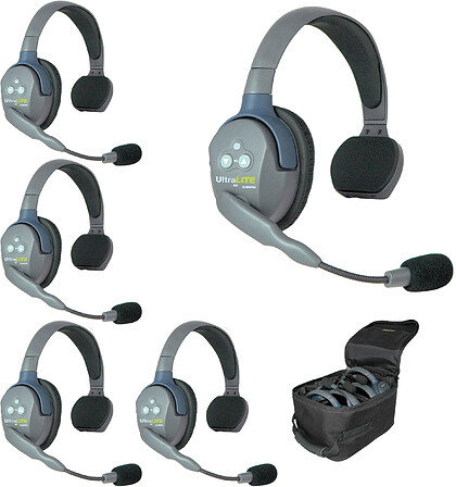 Interkomy Eartec UltraLITE™ Single - zestaw 5 osobowy