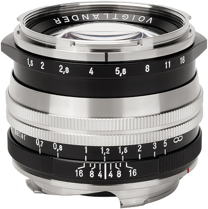 Obiektyw Voigtlander Nokton II 50mm f/1,5 do Leica M - SC, niklowy
