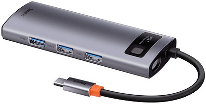 Adapter HUB 5w1 Baseus Metal Gleam Series, USB-C do 3x USB 3.0 + HDMI + USB-C PD