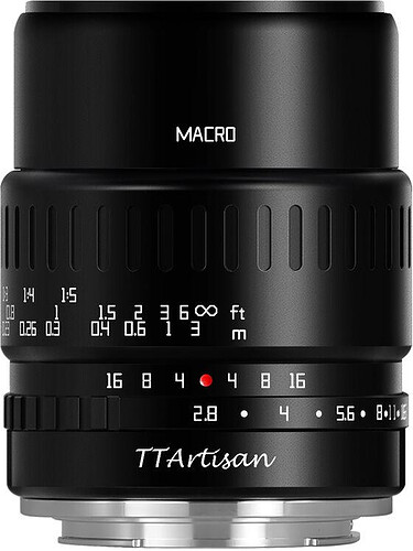 Obiektyw TTArtisan 40mm f/2,8 makro - APS-C - Sony E