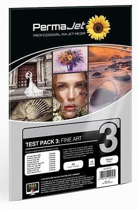 Zestaw testowy Papierów Fine Art PermaJet (A4 18 arkuszy) Test Pack 3
